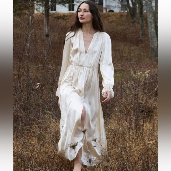 Doen Dresses & Skirts - NWT Doen Alessandra ivory silk maxi dress